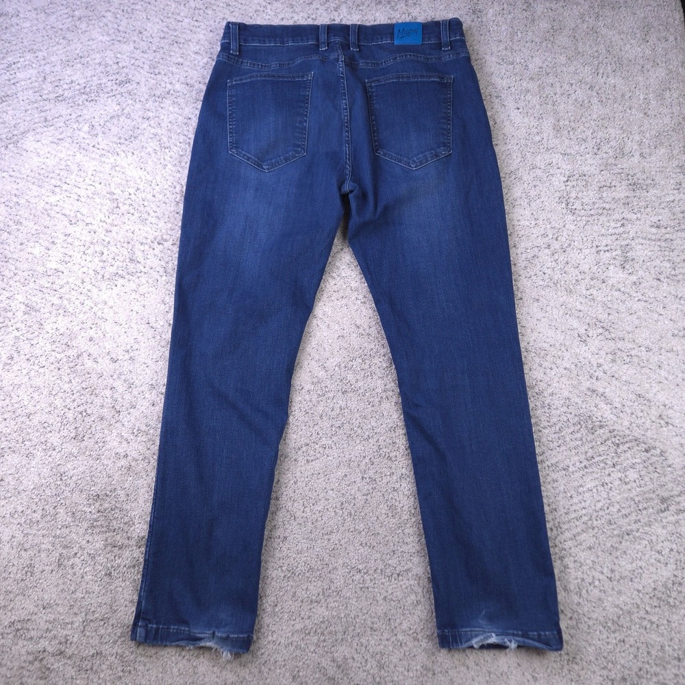 Mugsy Jeans Mens 32x28 33x28 Fultons Classic Slim Straight Stretch Denim Blue - Picture 2 of 10